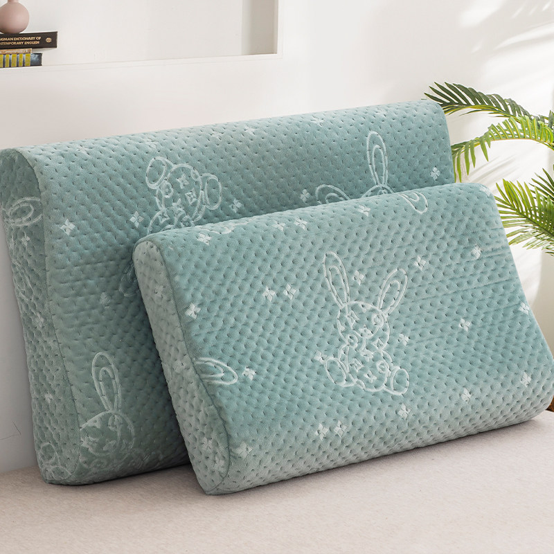 速发A类牛奶珊对绒乳胶枕套一瑚装04x60儿童枕头套罩单个050枕