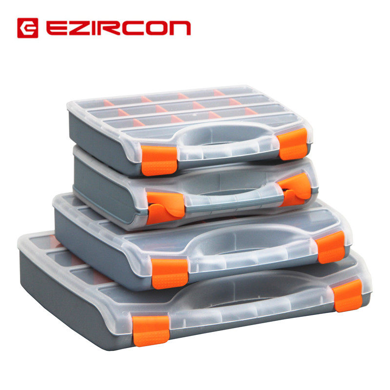 速发透明塑分零件盒元件盒储物盒 螺收五金电子工具料类盒丝纳盒1