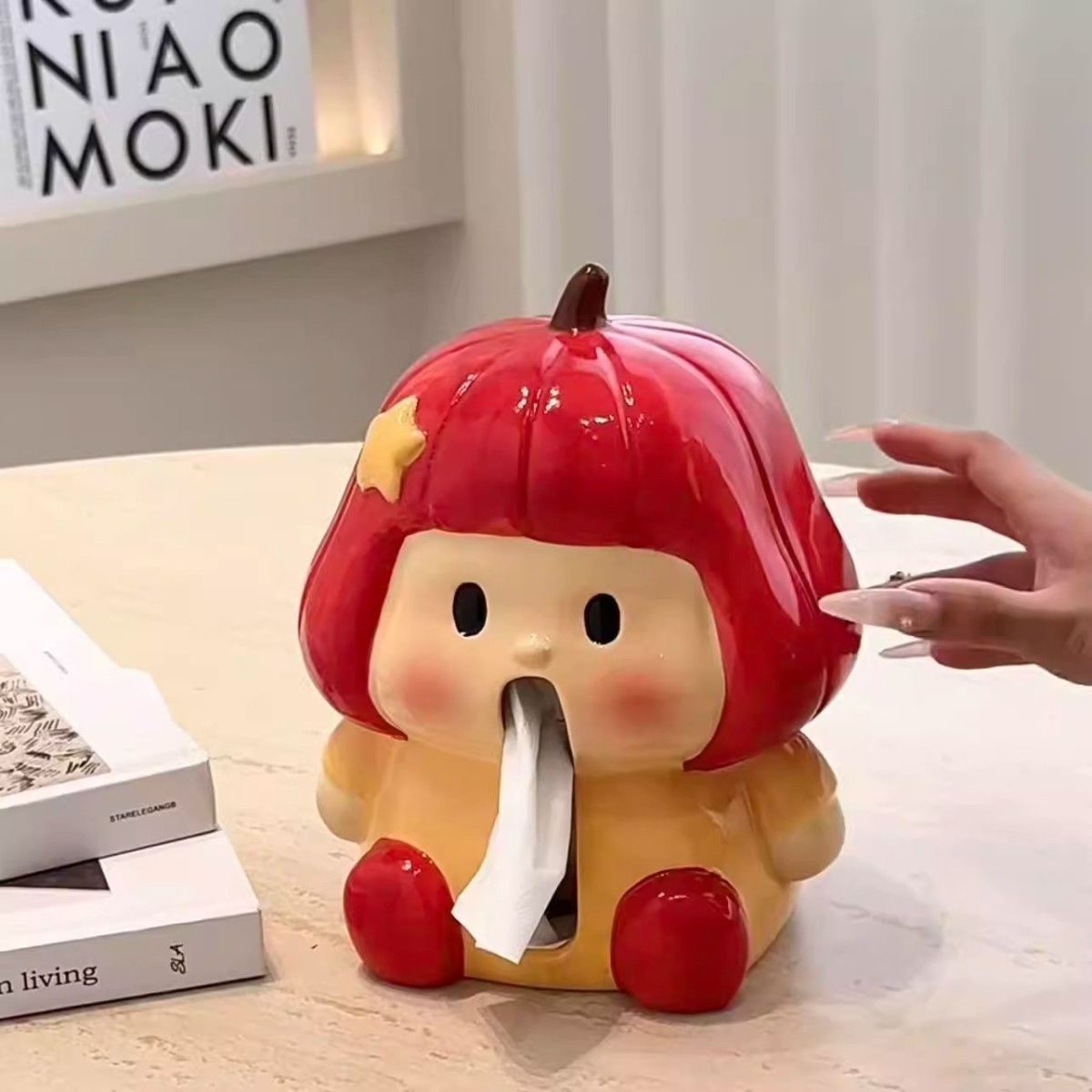 可爱yoyo右右酱卡通树脂抽纸盒