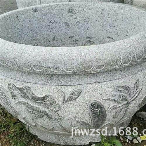 古代老石雕鱼缸图片大全山东制作仿古石质鱼缸价钱