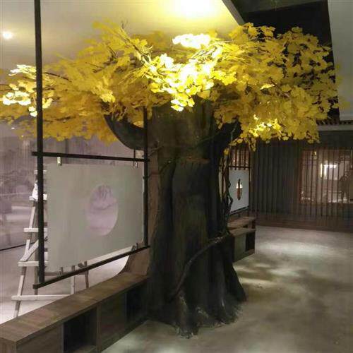 仿真水泥树大型仿真榕树包柱榕树樱花树桃花树绿商场餐饮店装饰树