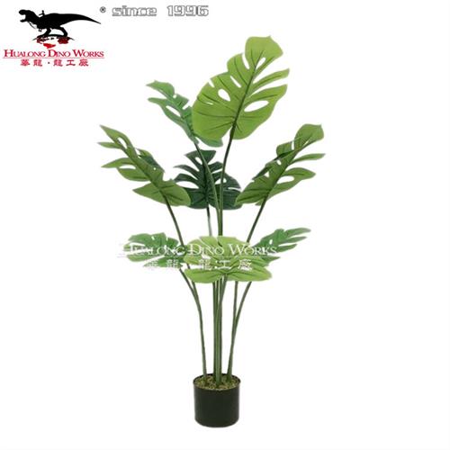 仿真树模型商场造景绿植大型娑罗树芭蕉树藤蔓树叶玻璃钢树干.