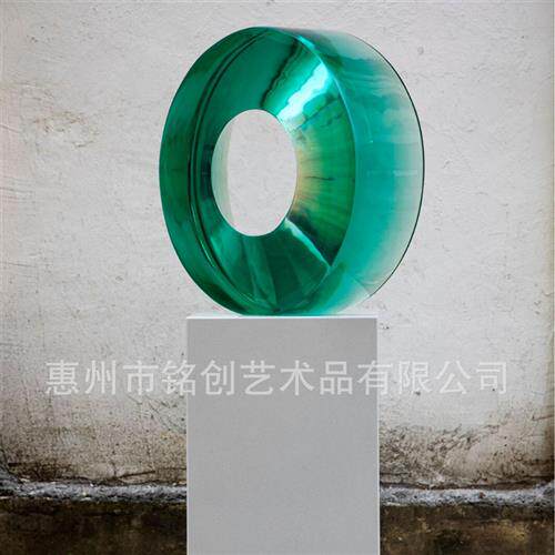 轻奢透明树脂雕塑摆件酒店会所别墅样板房售楼部软装装饰镂空假山