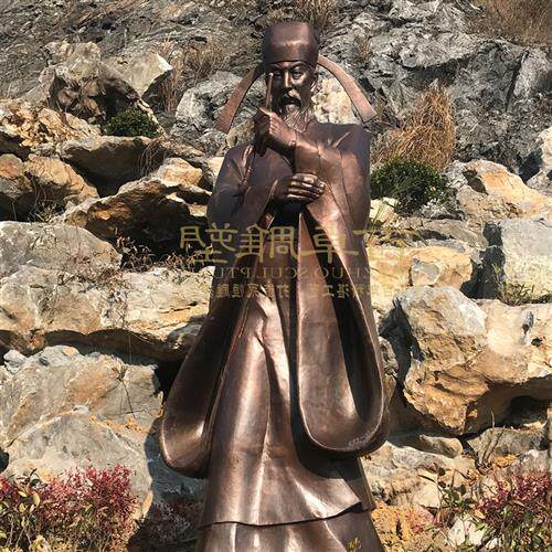 玻璃钢仿铜雕塑铸铜人物雕像户外民俗农耕文化小品大型商业街摆件