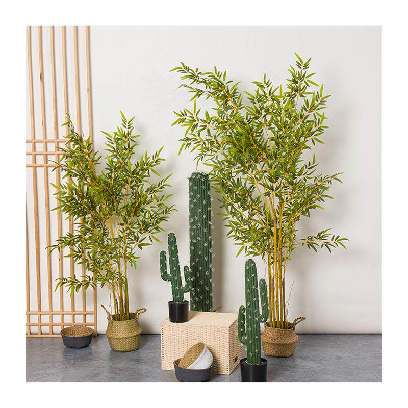 仿真竹子落地假竹树客厅仿真仙人掌绿植盆栽摆件大型植物装饰盆景