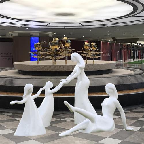 玻璃钢抽象读书人物雕塑户外草坪景观阅读小女孩芭蕾校园装饰摆件