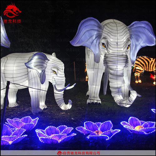动物花灯制作天鹅彩灯大象骆驼造型灯笼景区游乐园公园春节灯饰
