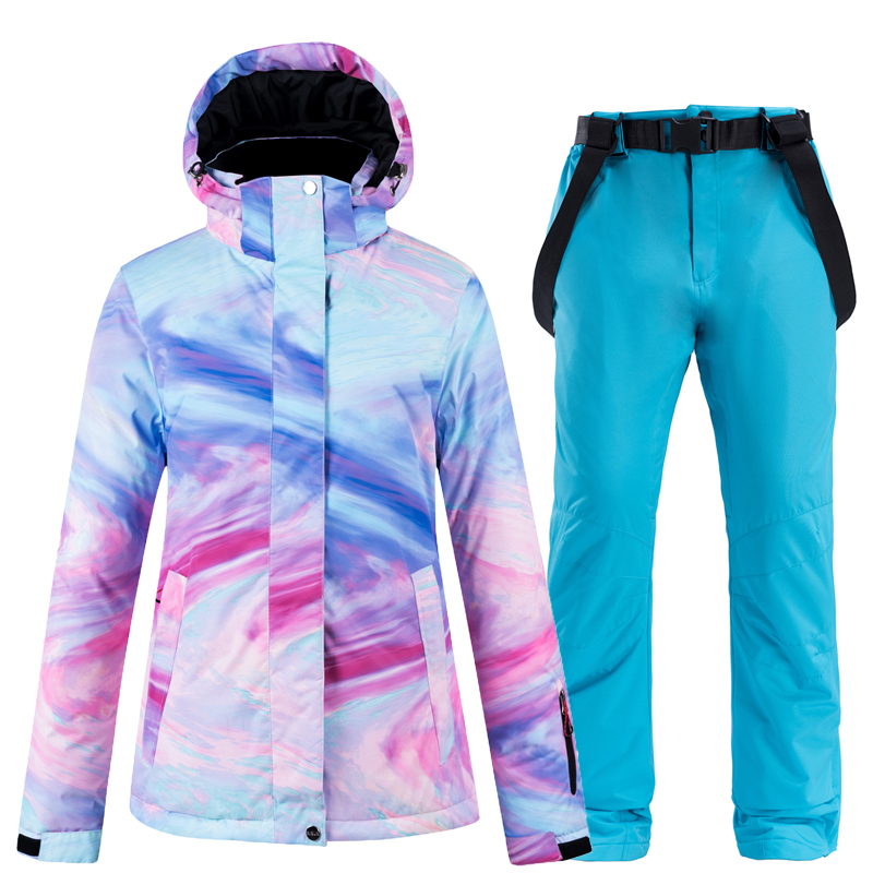 极速Fashion Colorful Snow Suit Wear Women's Snowboard Clothi