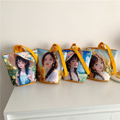 新年帆布手提水桶包宝宝满月生日伴手礼包袋外出水杯收纳小拎包