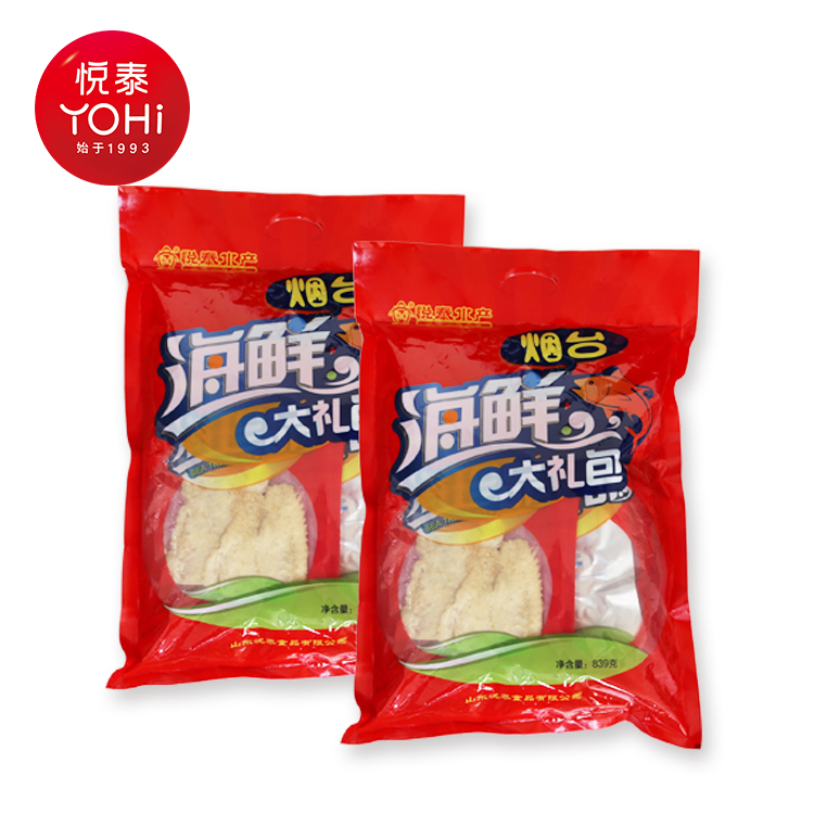 悦泰海鲜大礼包839g胶东特产送礼优选零食礼包小吃休闲食品