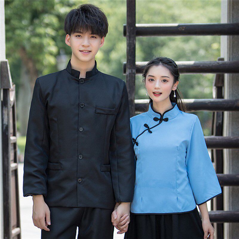 现货速发儿童民国服装五四青年装中山装学生合唱表演服少年中国说