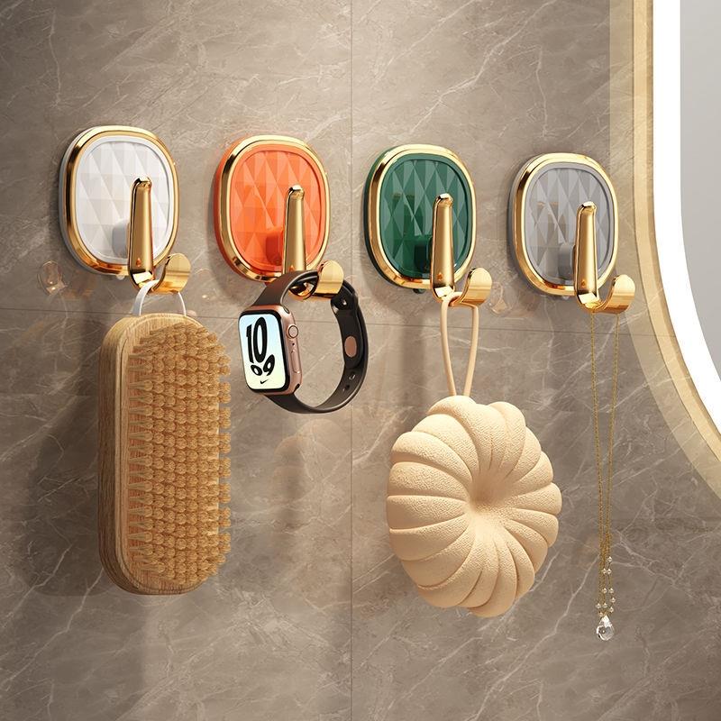 速发轻奢挂间承胶强力粘重免打孔粘钩卫生钩墙壁毛巾衣服墙上粘贴