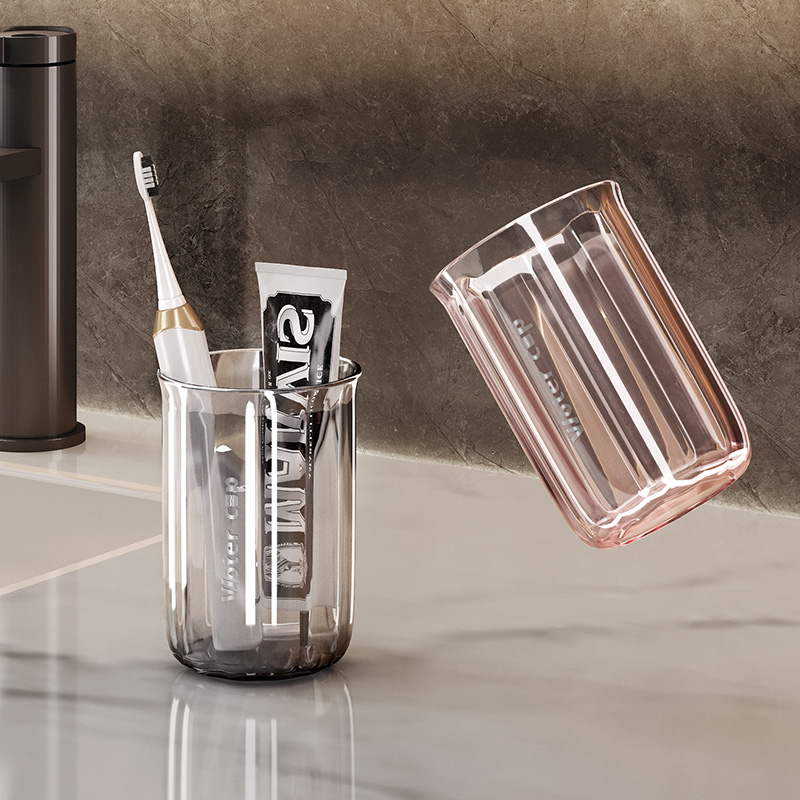 速发漱牙杯情侣刷明杯儿童牙刷杯透口牙膏牙刷收纳盒轻奢家用牙具