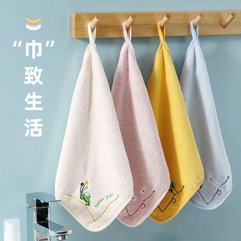 速发擦方巾挂式超强吸水儿童可爱擦布毛巾加厚厨房擦手帕抹手手手