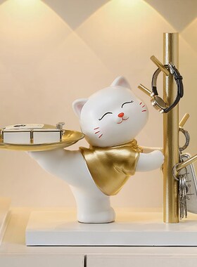 速发招财猫乔件家关收纳入户门口鞋柜客厅装饰品搬玄摆迁新居礼品