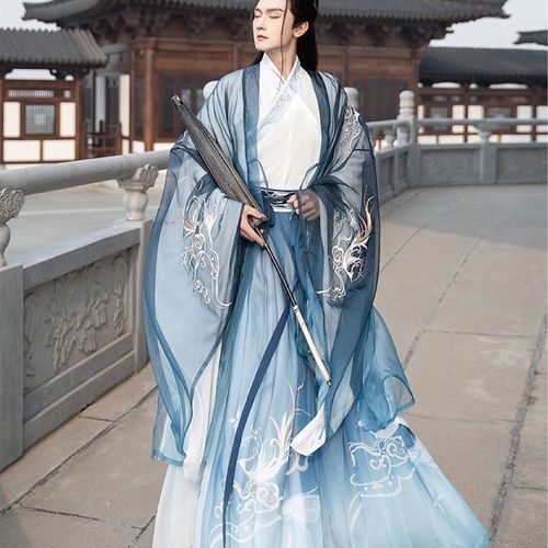 速发襦024新款2装汉服男侠客武侠古装演出服中国风晋制齐腰古裙魏