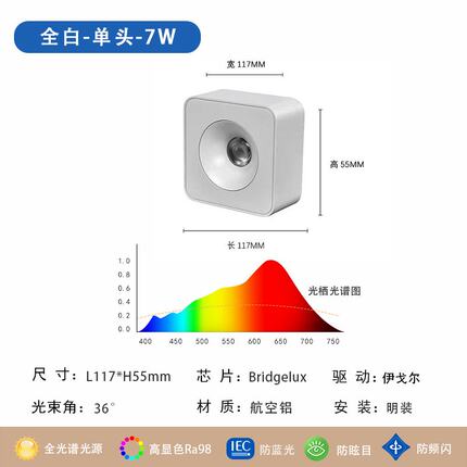 双头筒灯四头方形天花灯斗胆灯射灯可调角度客厅无主灯照明led灯