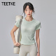 TEETKE夏季 运动上衣新 透气瑜伽T恤女速干户外跑步训练健身服短袖