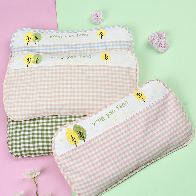 0--3岁苎麻棉婴儿枕头 荞麦壳卡通宝宝枕 透气吸湿可拆洗四季通用