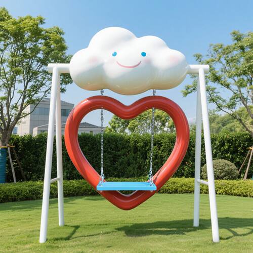 网红云朵秋千彩虹秋千户外景区民宿游乐园拍照打卡美陈装饰品