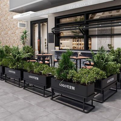 花箱户外铁艺组合围栏餐厅门店室外花槽奶茶店外摆隔断花架花坛