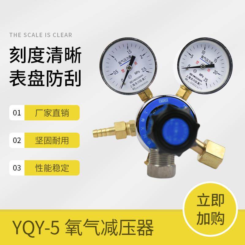 YQY-5上海减压器 2.5*25mpa 氧气减压器 减压阀 氧气表上海
