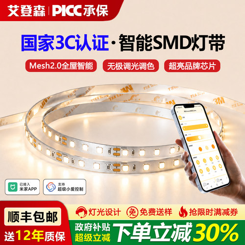 艾登森两线SMD高亮智能调光灯带