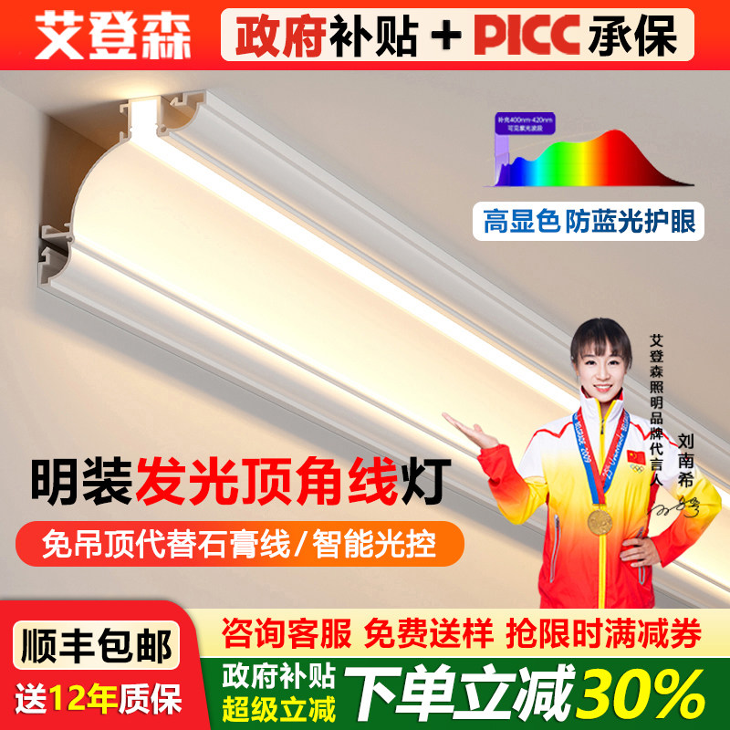 艾登森全光谱护眼顶角线灯图片