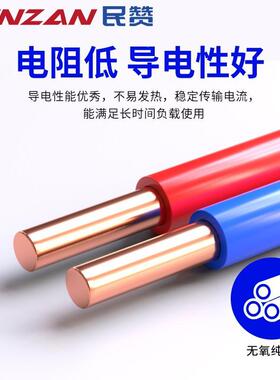 国243标纯线铜芯BV电缆1.5/2装5/4/6平.方电家单芯单股硬线