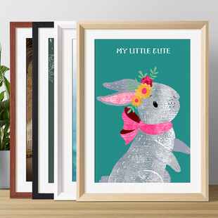 木质相框挂墙画框空框装 裱4k8素描16寸20海报a34照片拼图框架定制