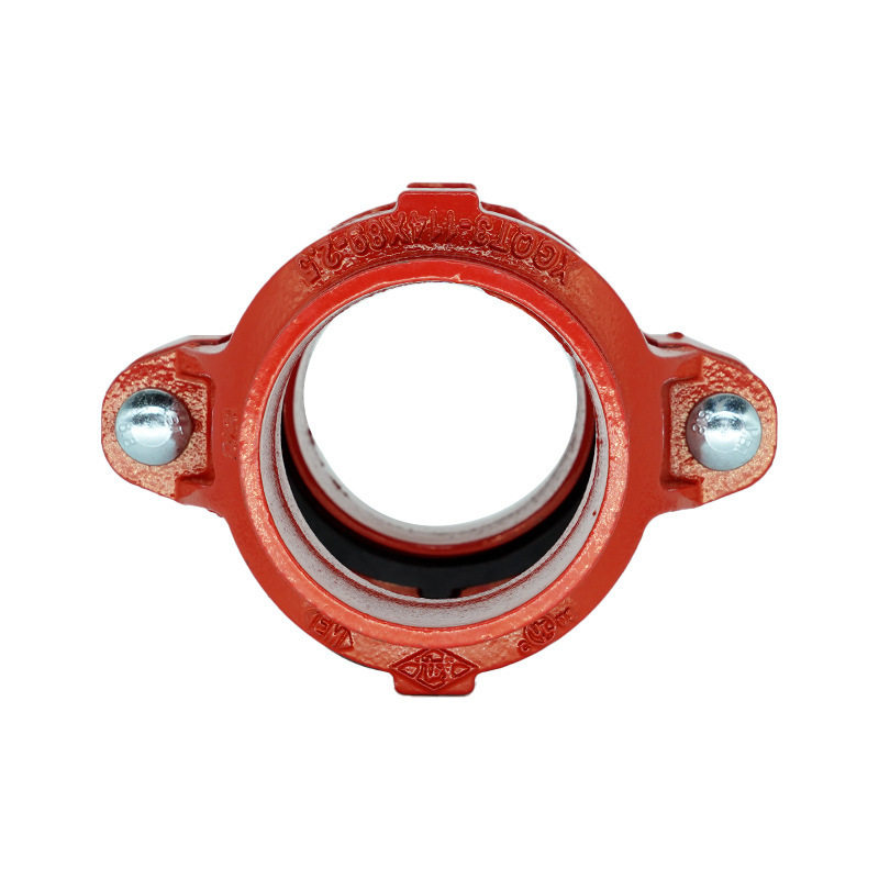 沟槽机械四通红件 丝接机械四通消防沟槽管件 球墨铸铁丝扣四通