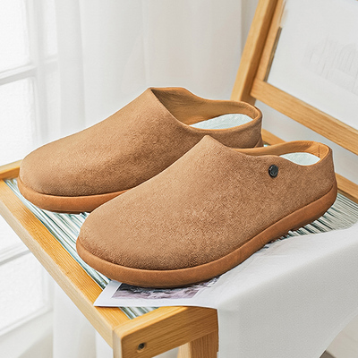 2026春季男一脚蹬透气包头拖鞋