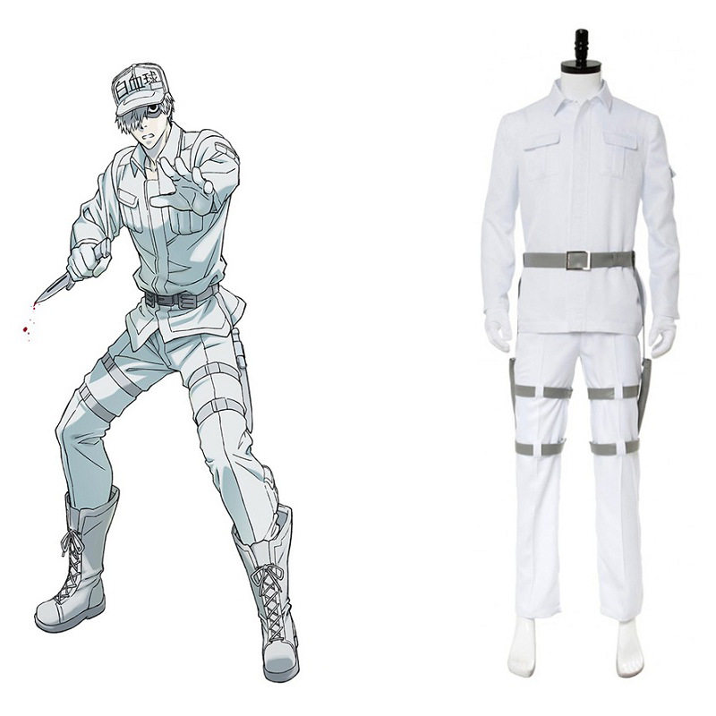 白细胞白血球cos服工作细胞cos白细胞白血球cosplay服装男制服
