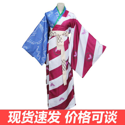 cos服KAGURA风使神乐和服蝴蝶印花款cosplay动漫服装现货