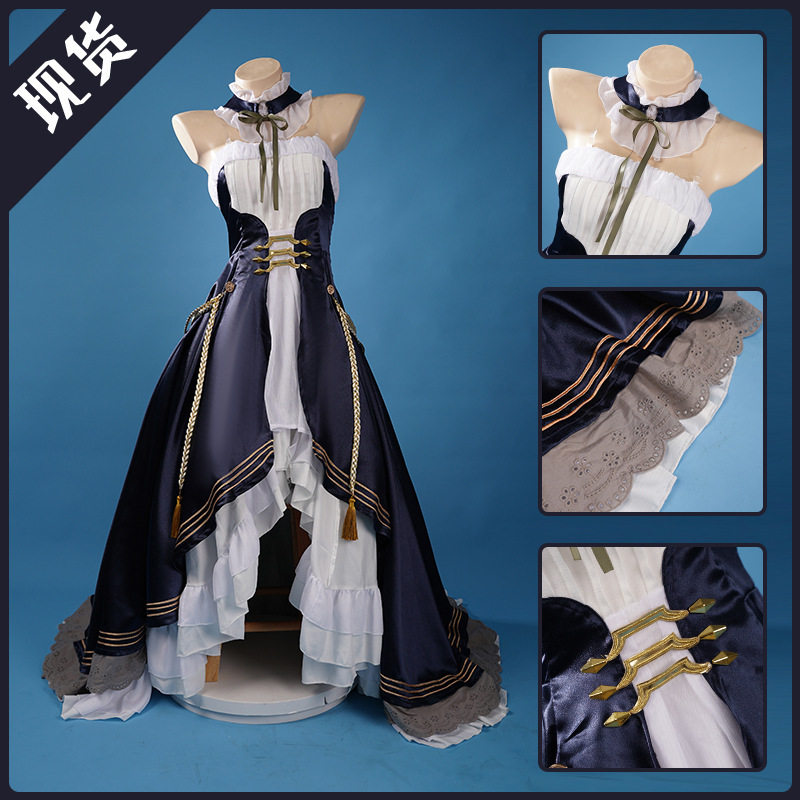 现货39晚会初音望月礼服cosplay服装全套游戏服华丽大裙摆初音cos