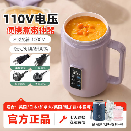 110V便携电炖锅美国日本烧水壶