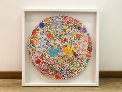 月球圆形拼图框1000立体悬浮实木地球女权500片月亮形异拼图相框