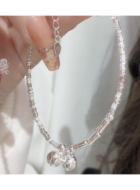 不规则碎银子铃铛手链清新时尚小众个性高级感脚链夏季新款