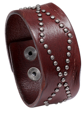 欧美配饰热销爆款个性潮流朋克风牛皮手链复古铆钉宽皮手环手镯