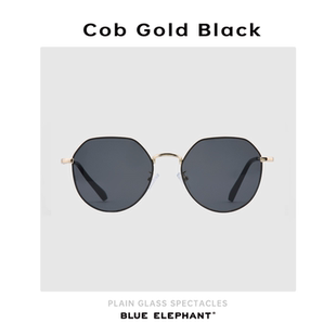 BLUE ELEPHANT 设计师品牌 INS同款墨镜 Cob Gold Black