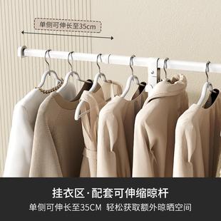 衣架落地室内折叠晾衣杆阳台家用可伸缩收纳挂衣架卧室简易晒衣架