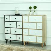 25cm深超薄实木抽屉式 多层收纳柜靠墙储物简约现代床头边柜五斗橱