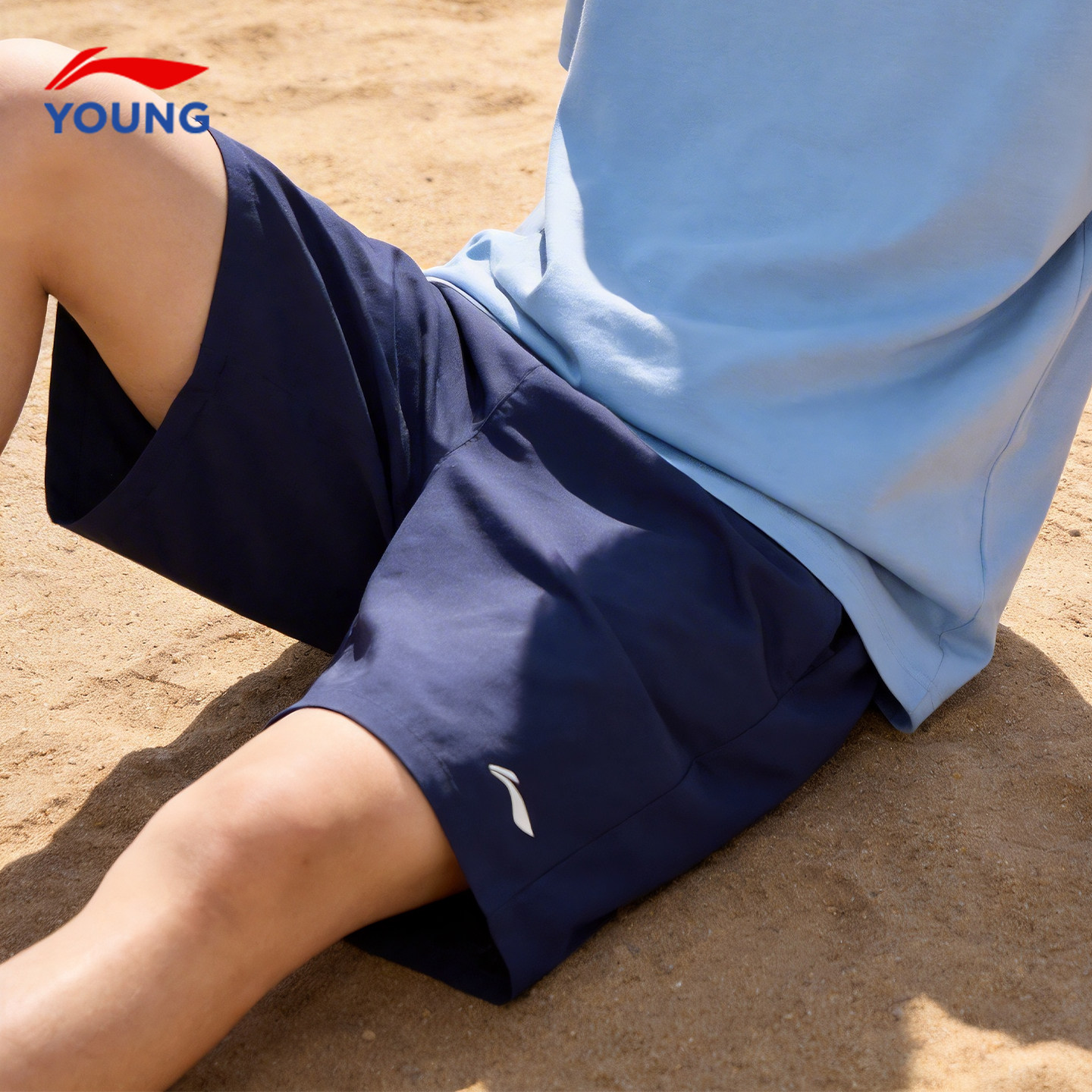 李宁儿童装短裤男童五分裤子夏季薄款2026新款夏装速干跑步运动裤