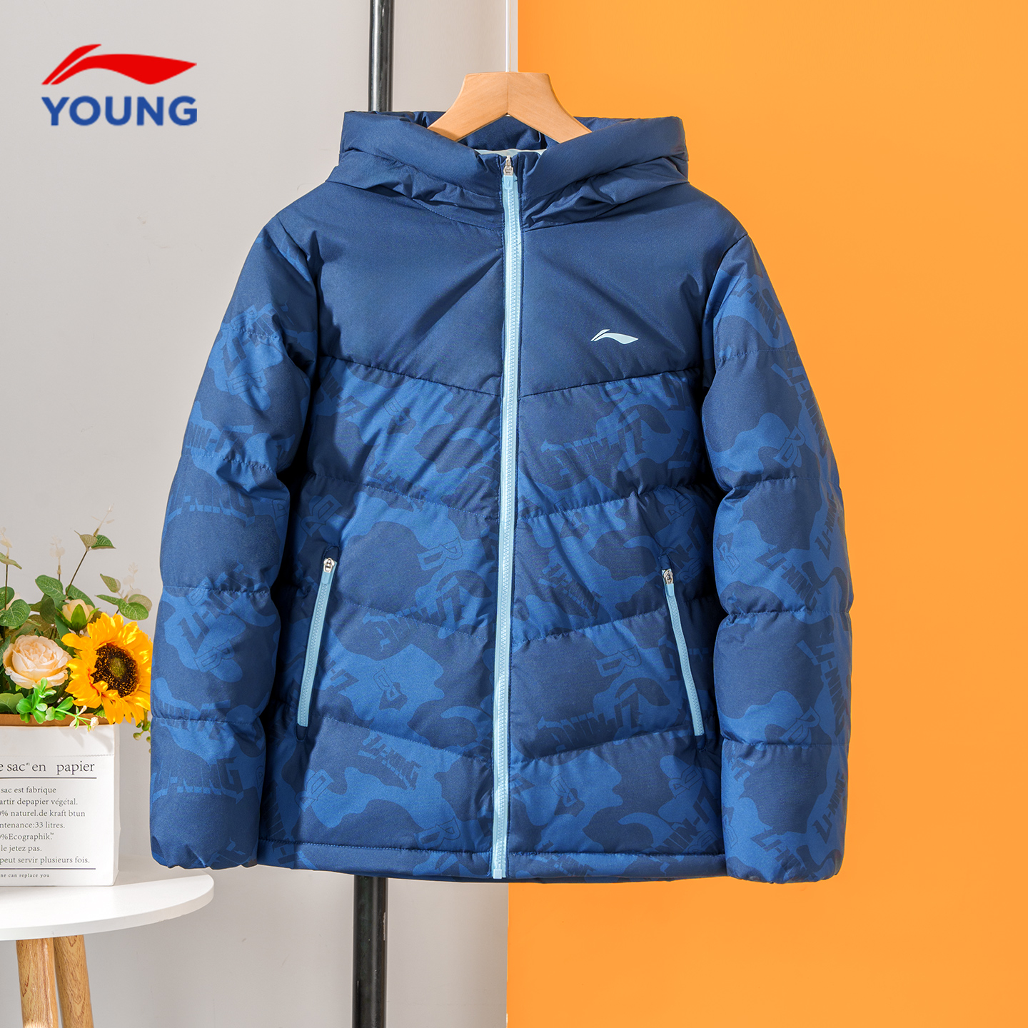 李宁儿童羽绒服外套男童25冬季新款正品中大童青少年加厚保暖童装