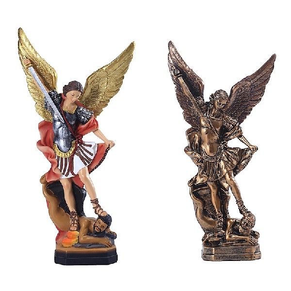 1Pcs Angel and Demon Battle Statue Home Garden Resin