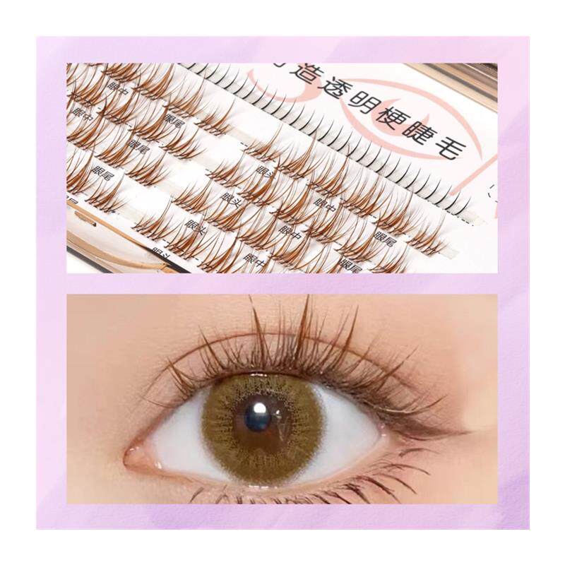 极速(自然款套装)款透明梗向日葵分段式懒人三部曲睫毛假睫毛超细