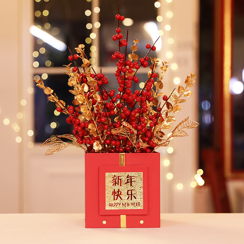 好货2025蛇年新年过年装饰品盆景春节家用酒店商场美陈布置新年摆