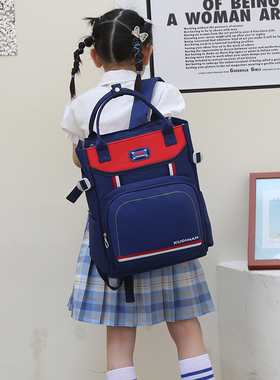 小学生补习手提袋儿童补课包绿色斜跨包中学美术袋收纳文件袋定制