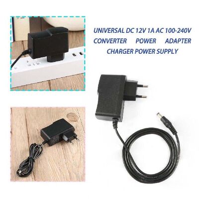 Adapter Converter Universal DC 12V 1A AC 100-240V Charger