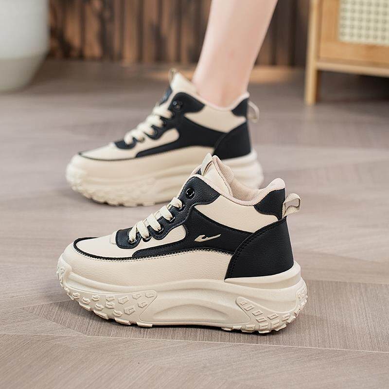 极速小个子增高5CM秋冬高筒女鞋百搭厚底老爹鞋潮流时尚休闲运动